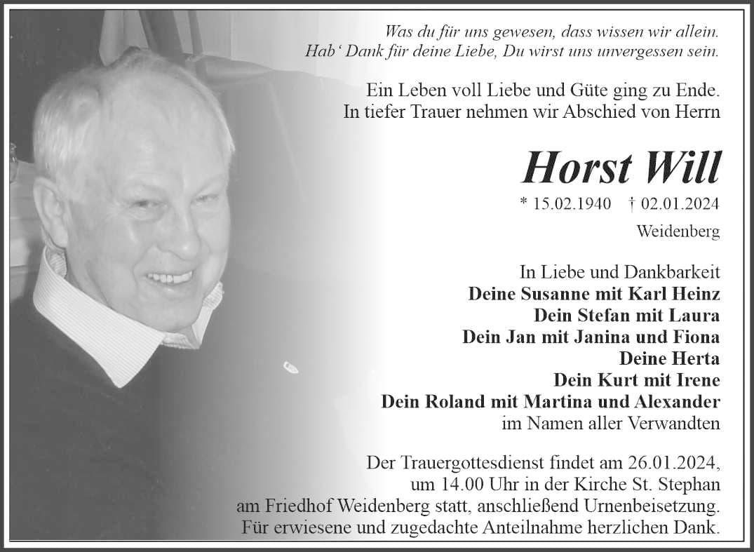 Herr Horst Will
