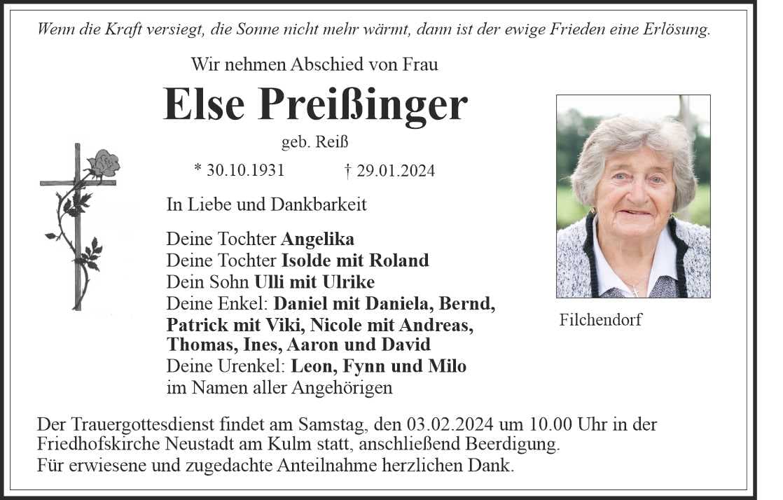 Frau Else Preißinger