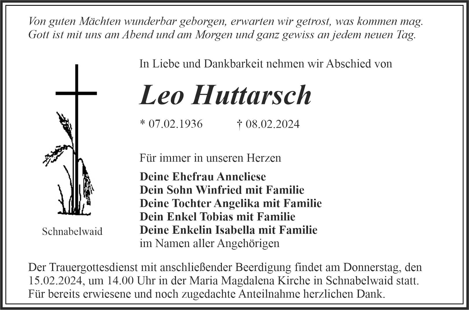Herr Leo Huttarsch