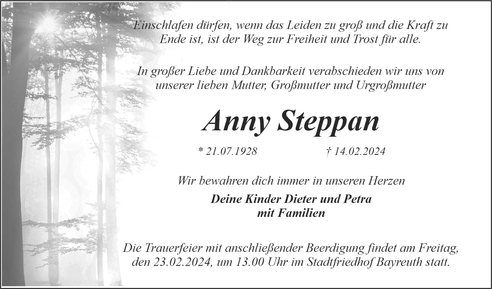 Frau Anny Steppan