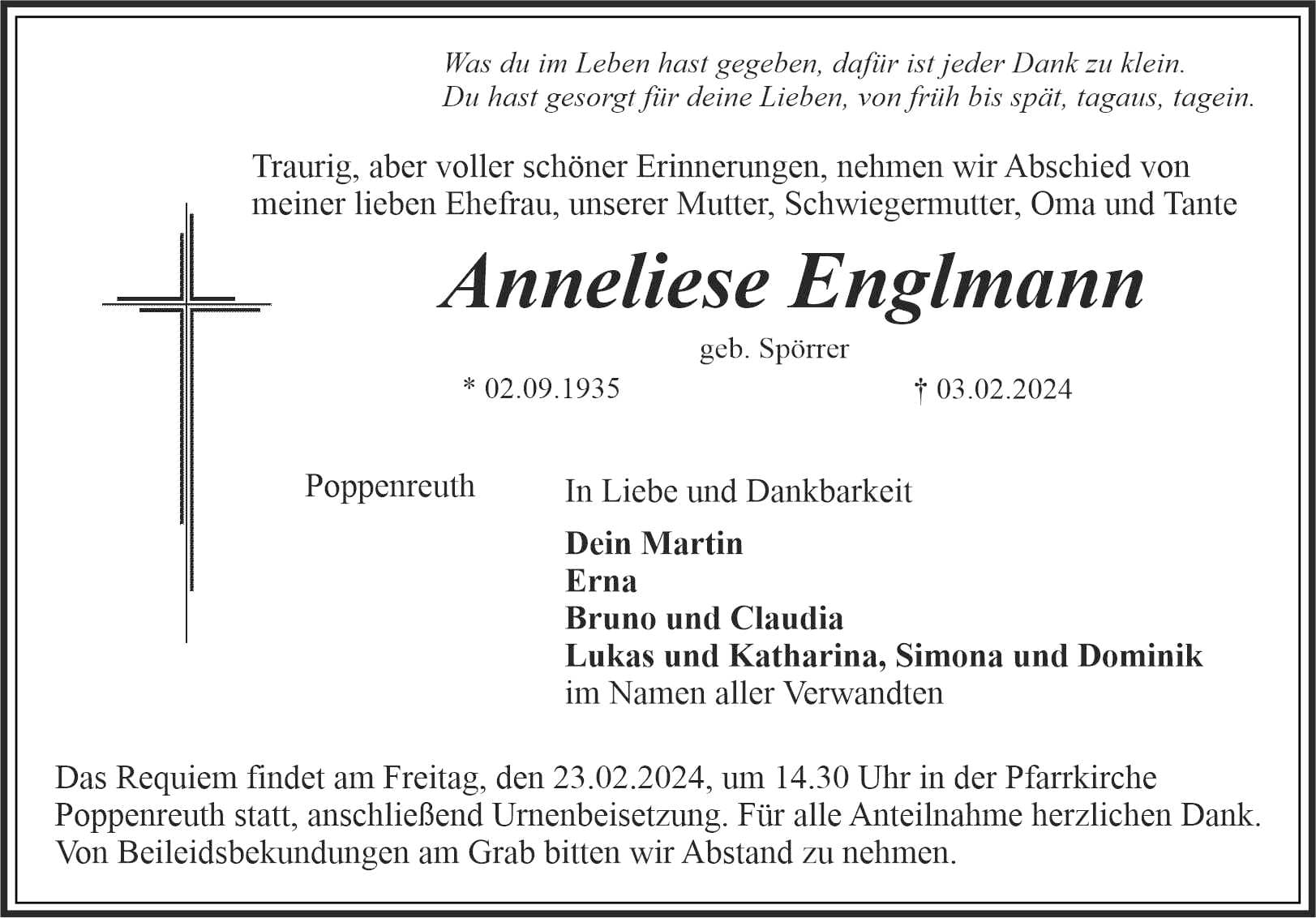 Frau Anneliese Englmann
