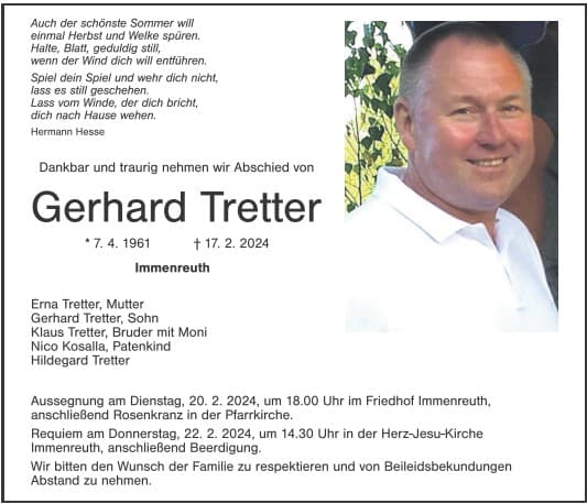 Herr Gerhard Tretter