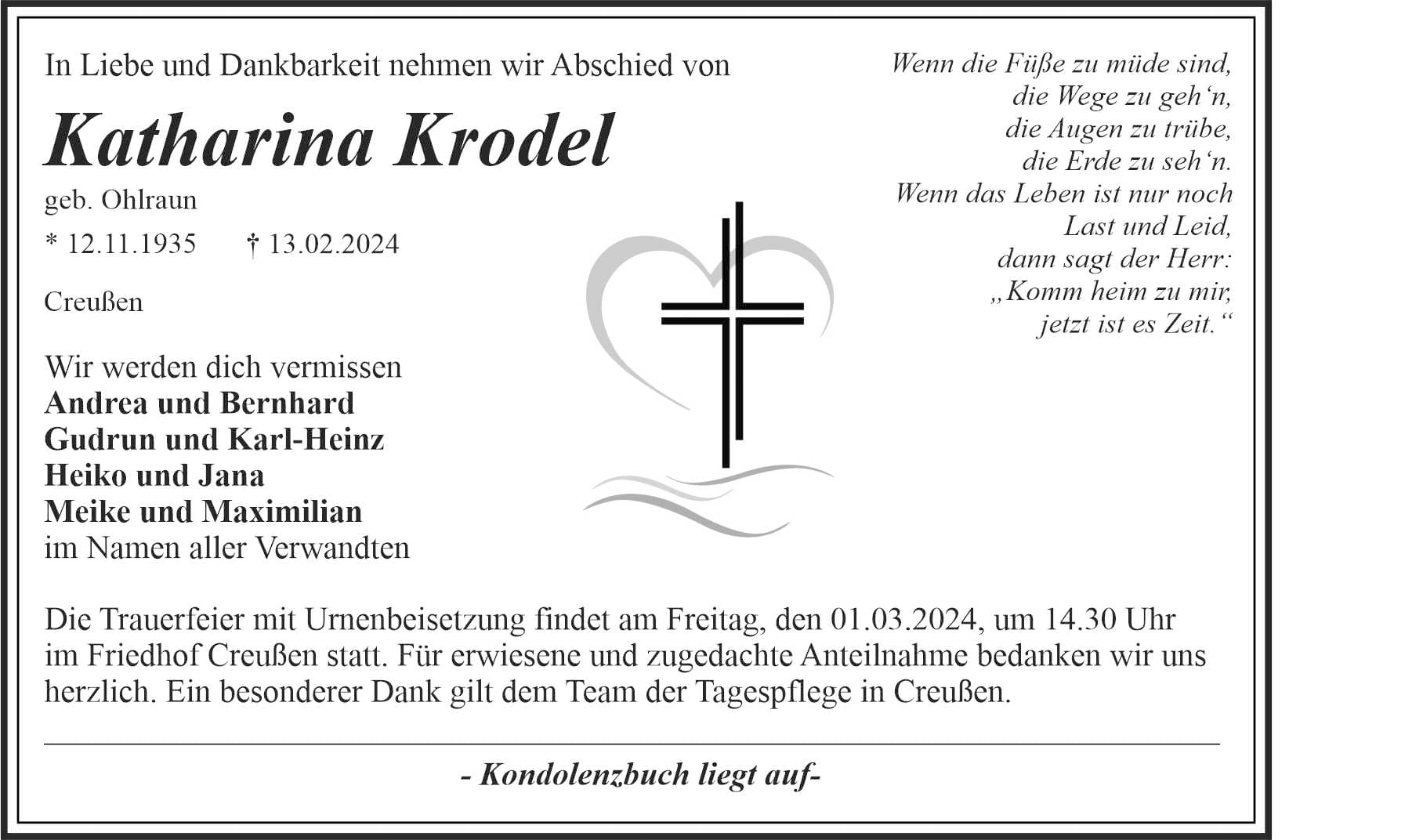 Frau Katharina Krodel