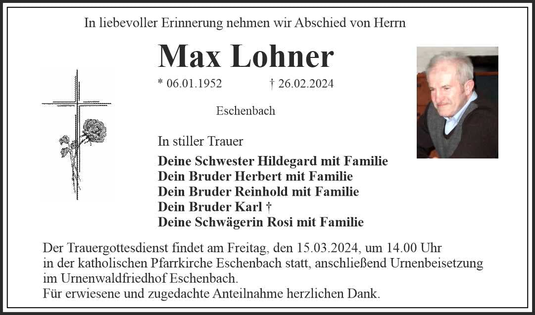 Herr Max Lohner