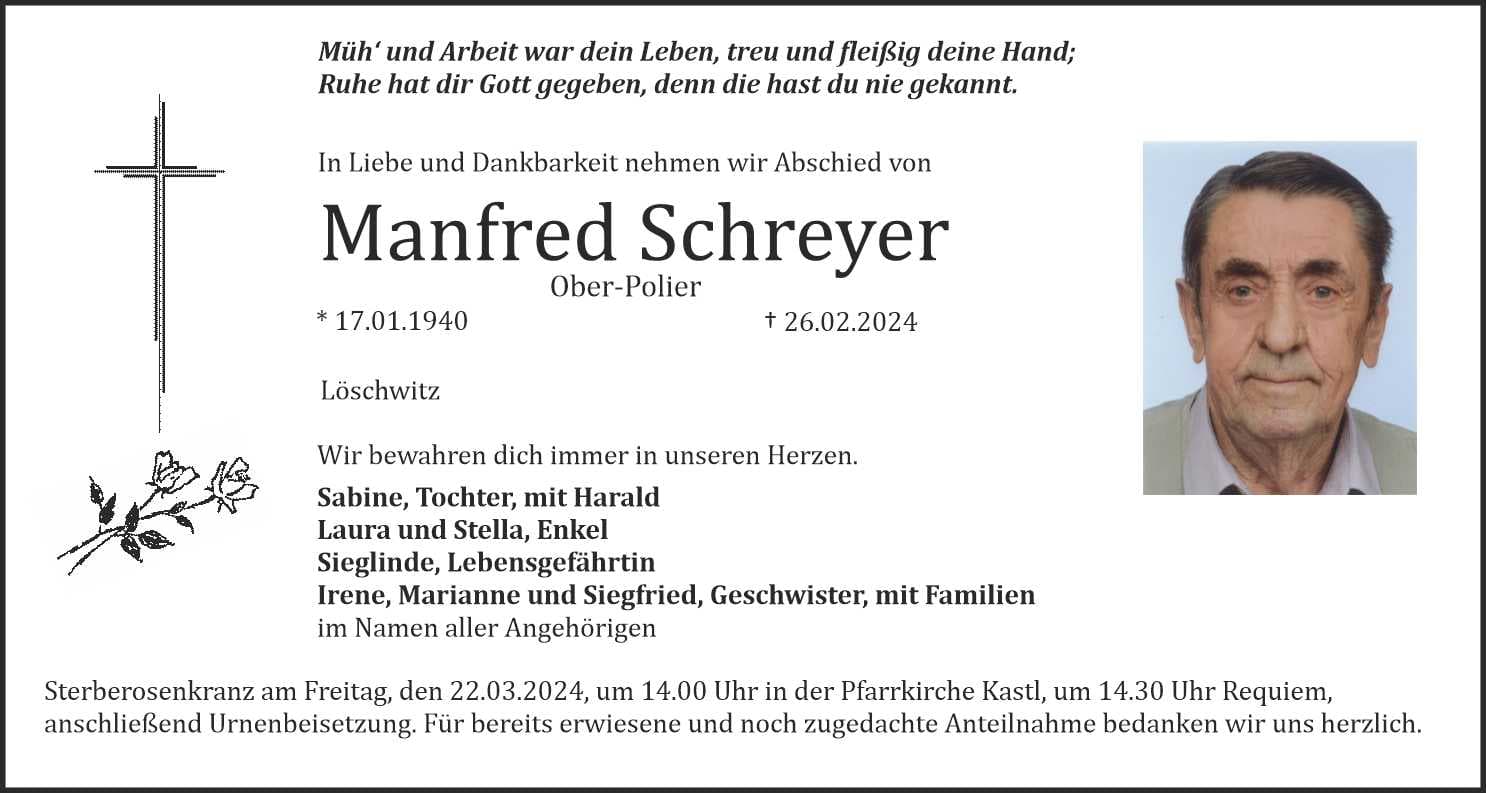 Herr Manfred Schreyer