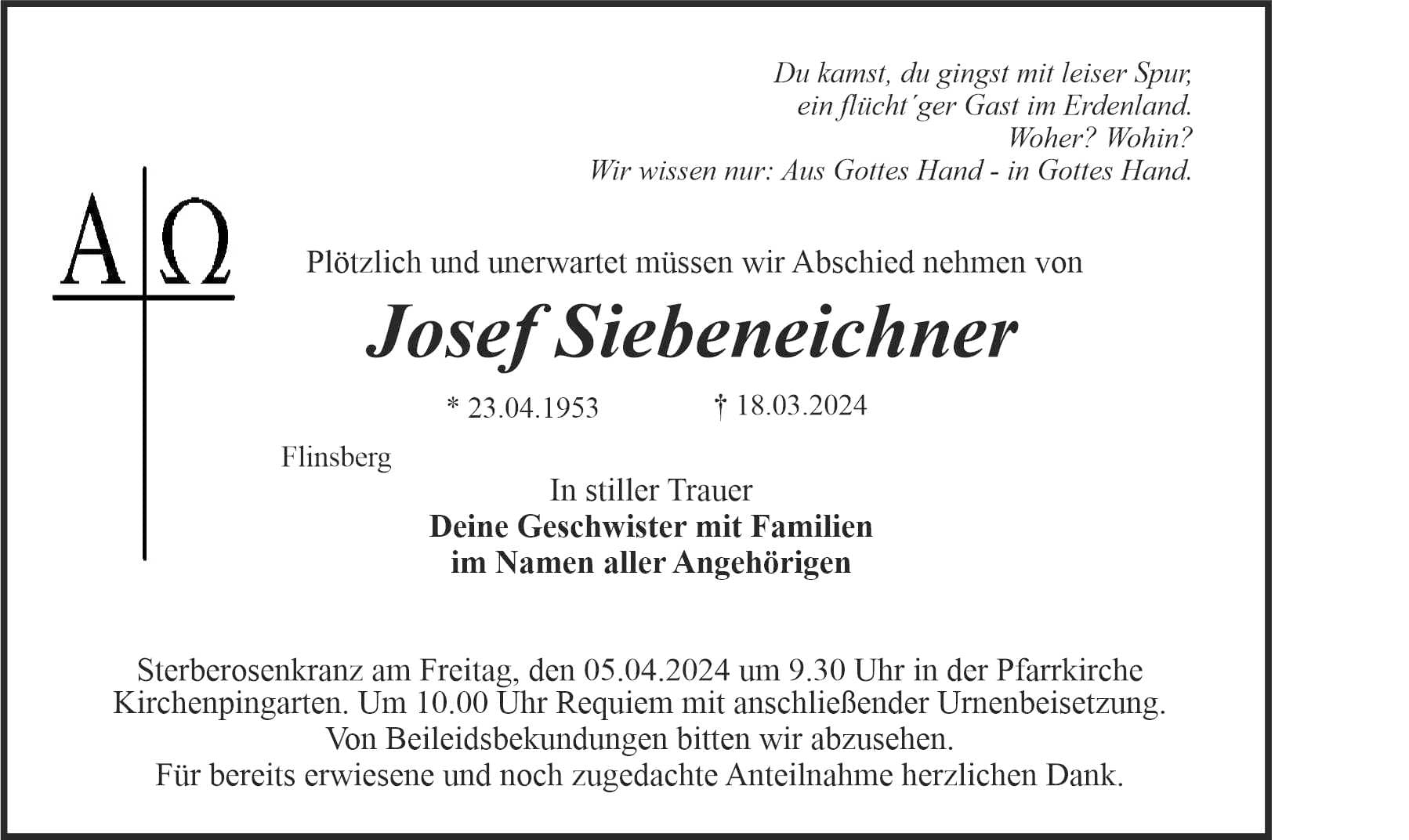 Herr Josef Siebeneichner