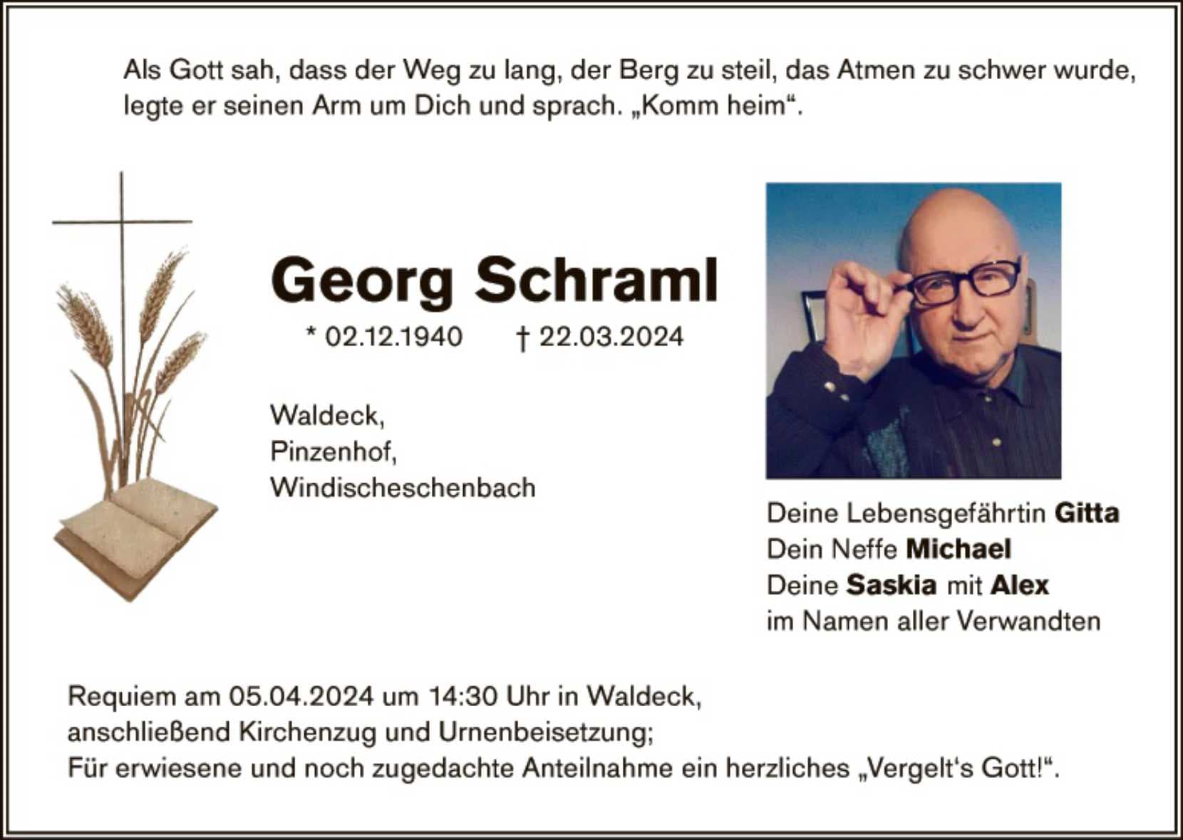 Herr Georg Schraml