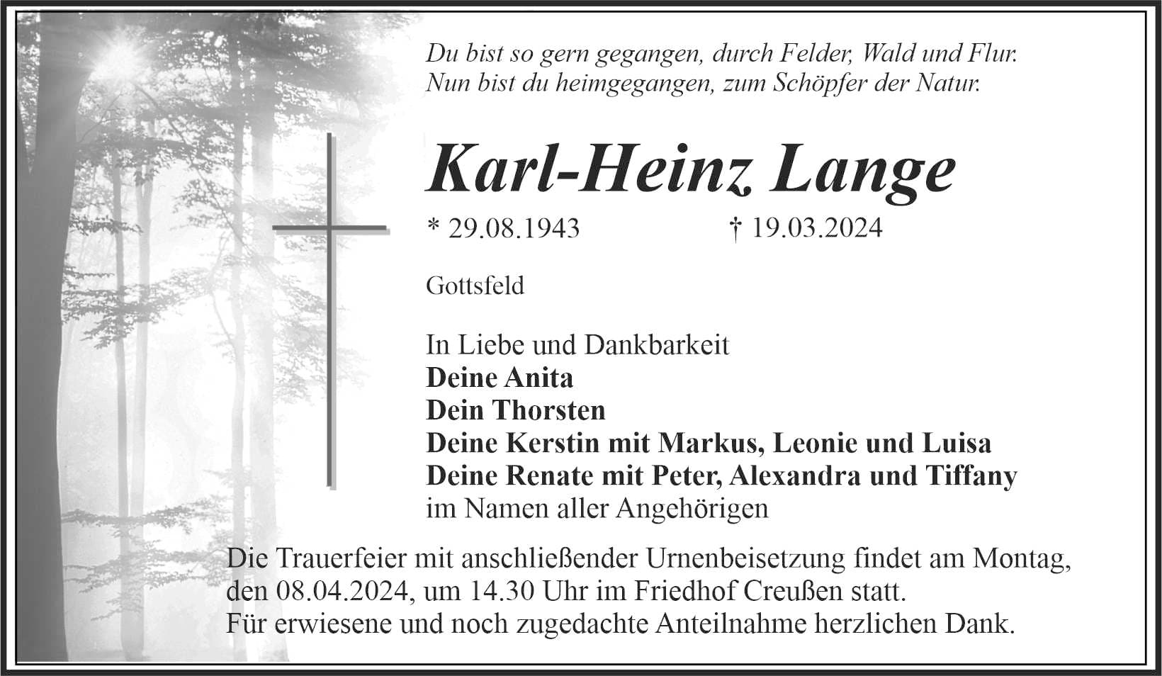 Herr Karl-Heinz Lange