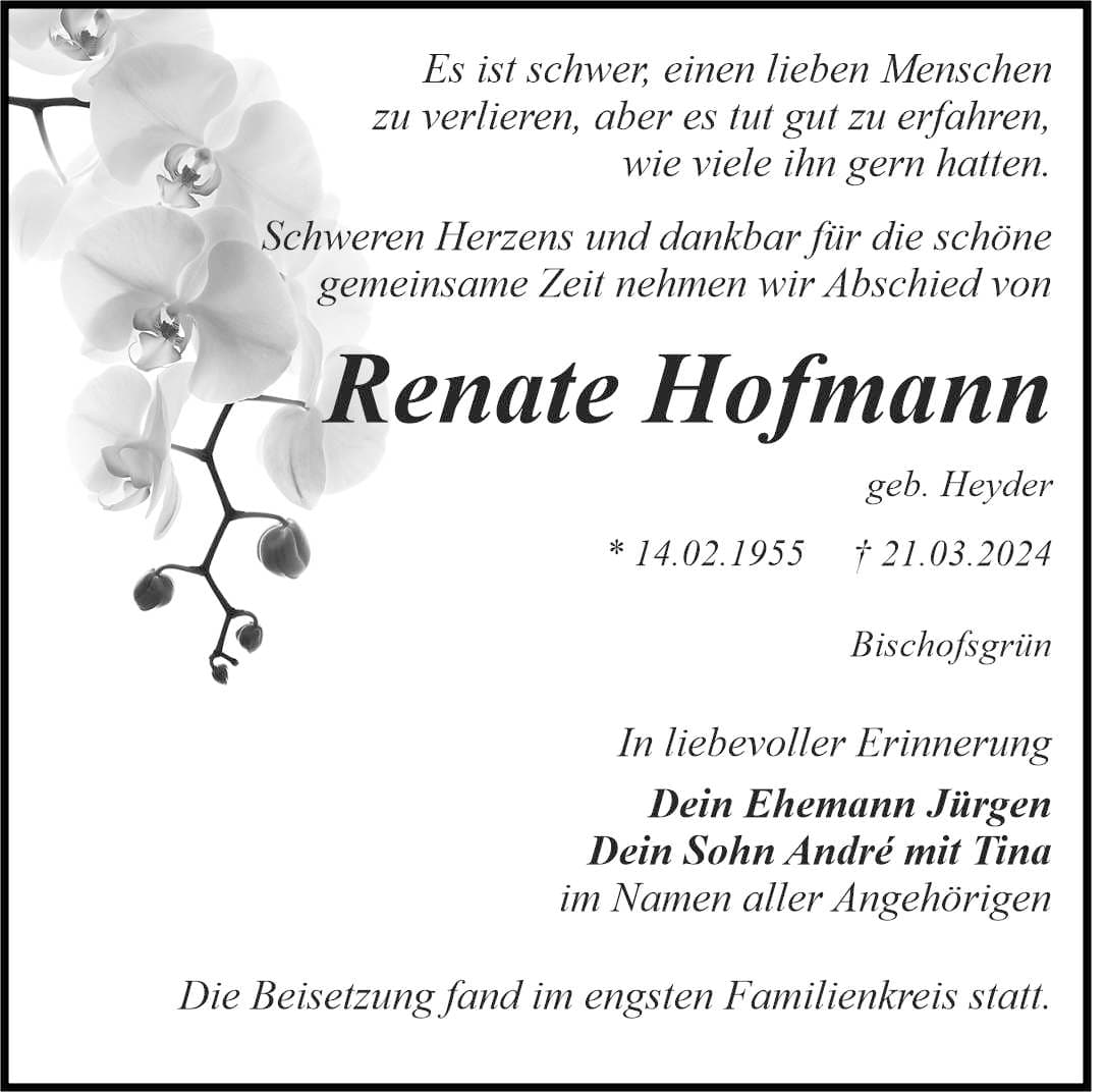 Frau Renate Hofmann