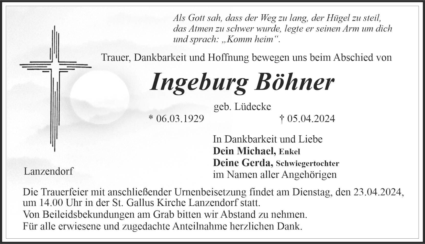 Frau Ingeburg Böhner