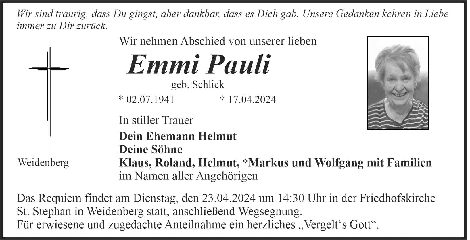 Frau Emmi Pauli