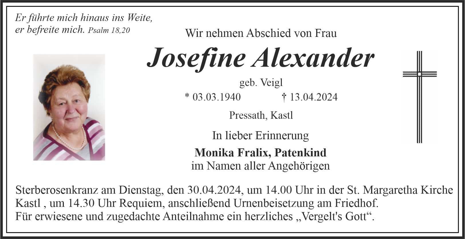 Frau Josefine Alexander