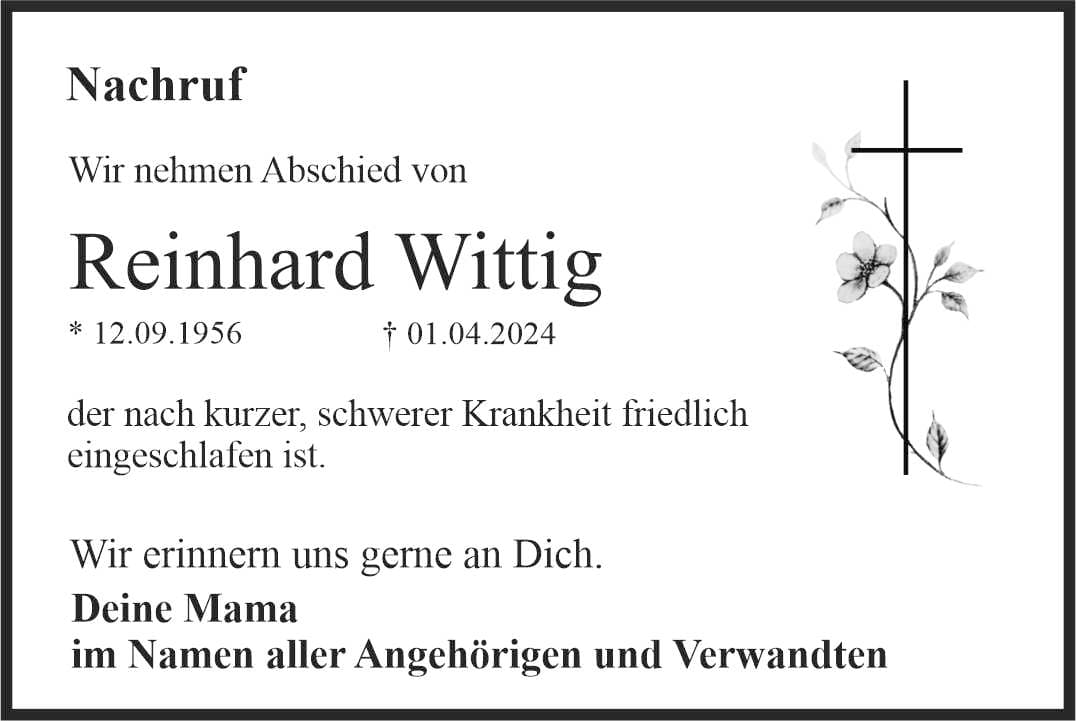 Herr Reinhard Wittig