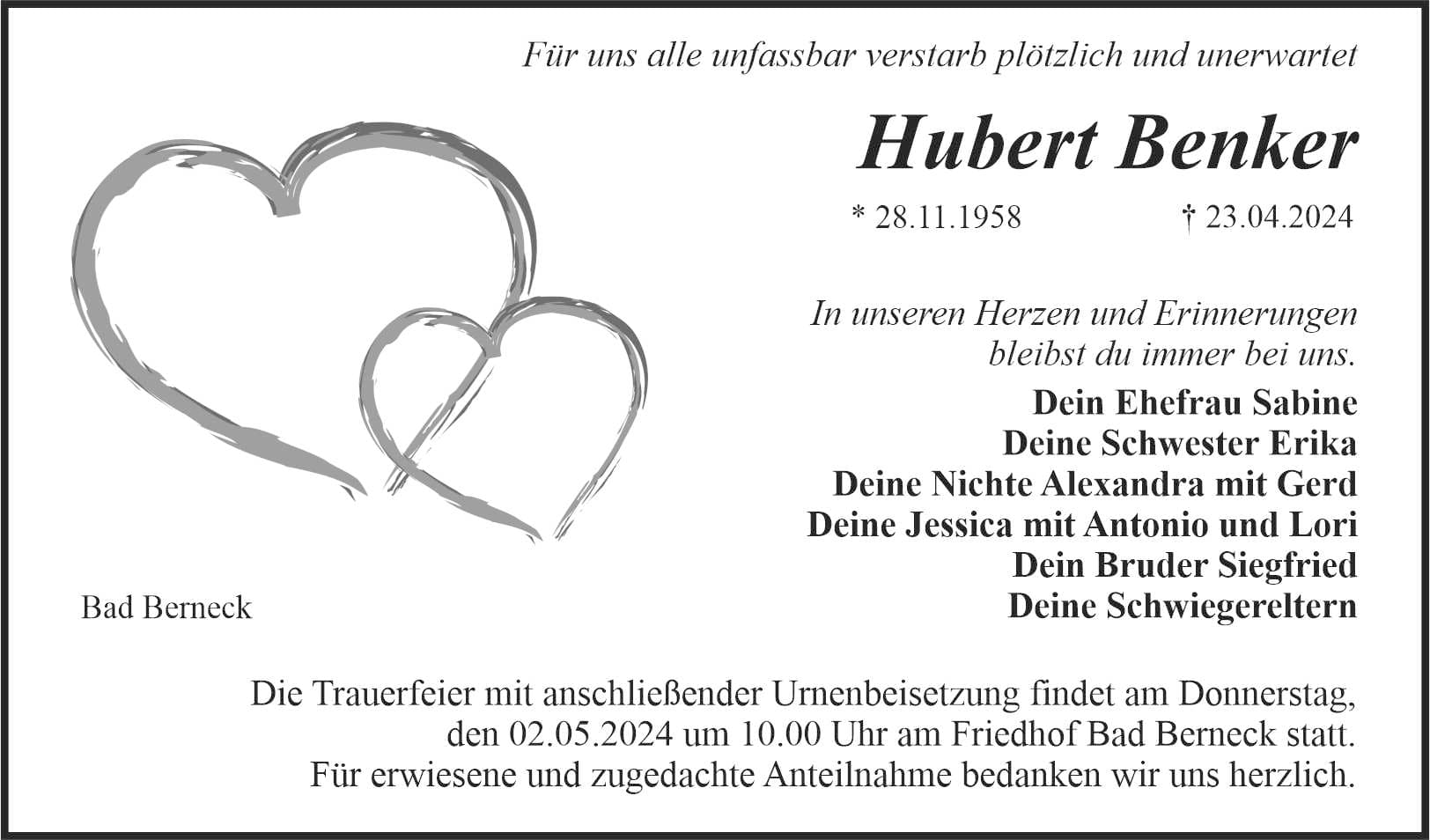 Herr Hubert Benker