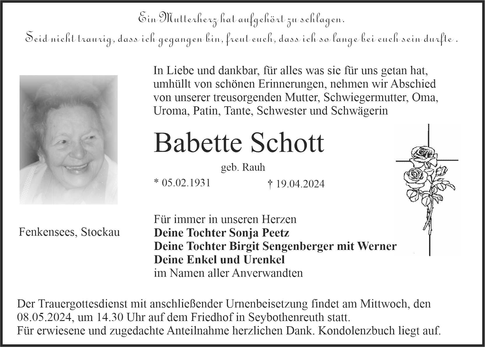 Frau Babette Schott