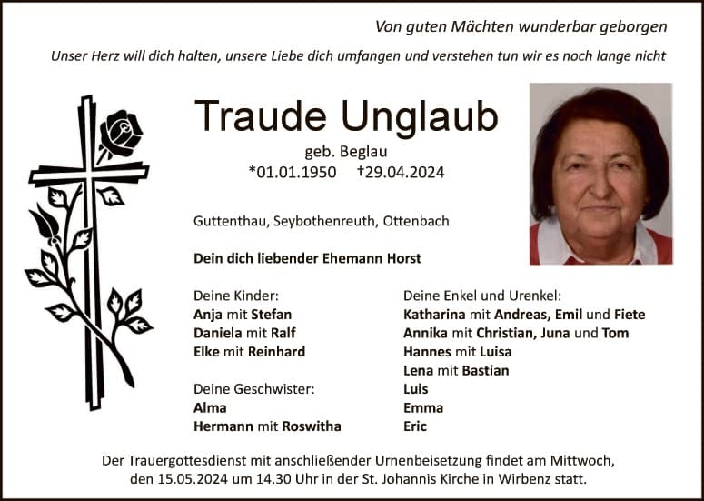 Frau Traude Unglaub