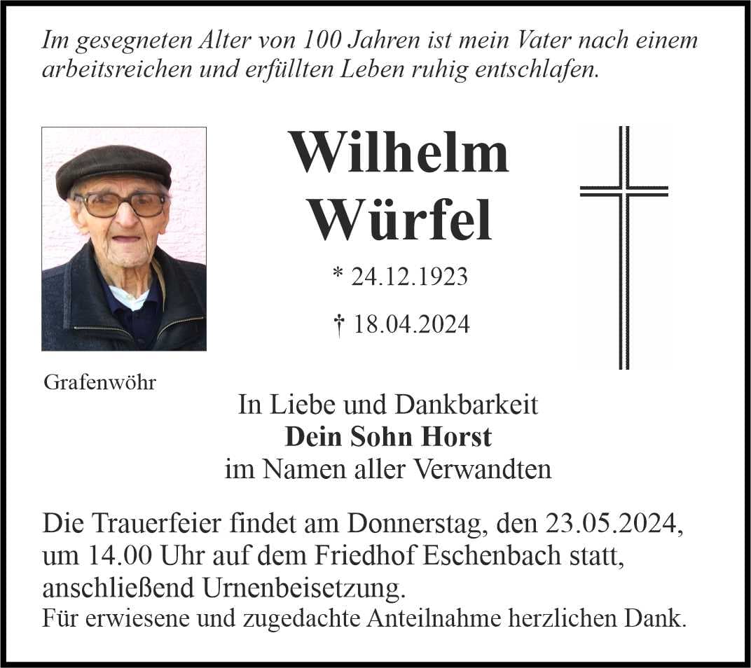 Herr Wilhelm Würfel