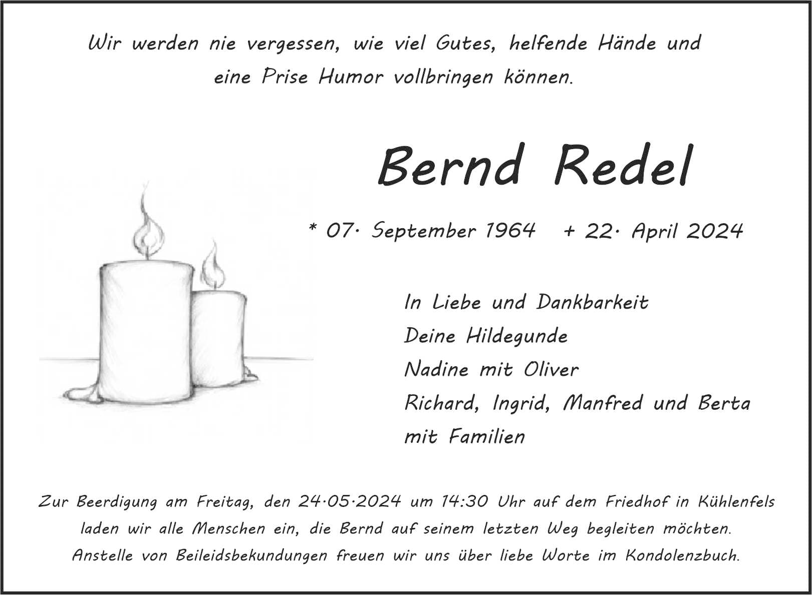 Herr Bernd Redel