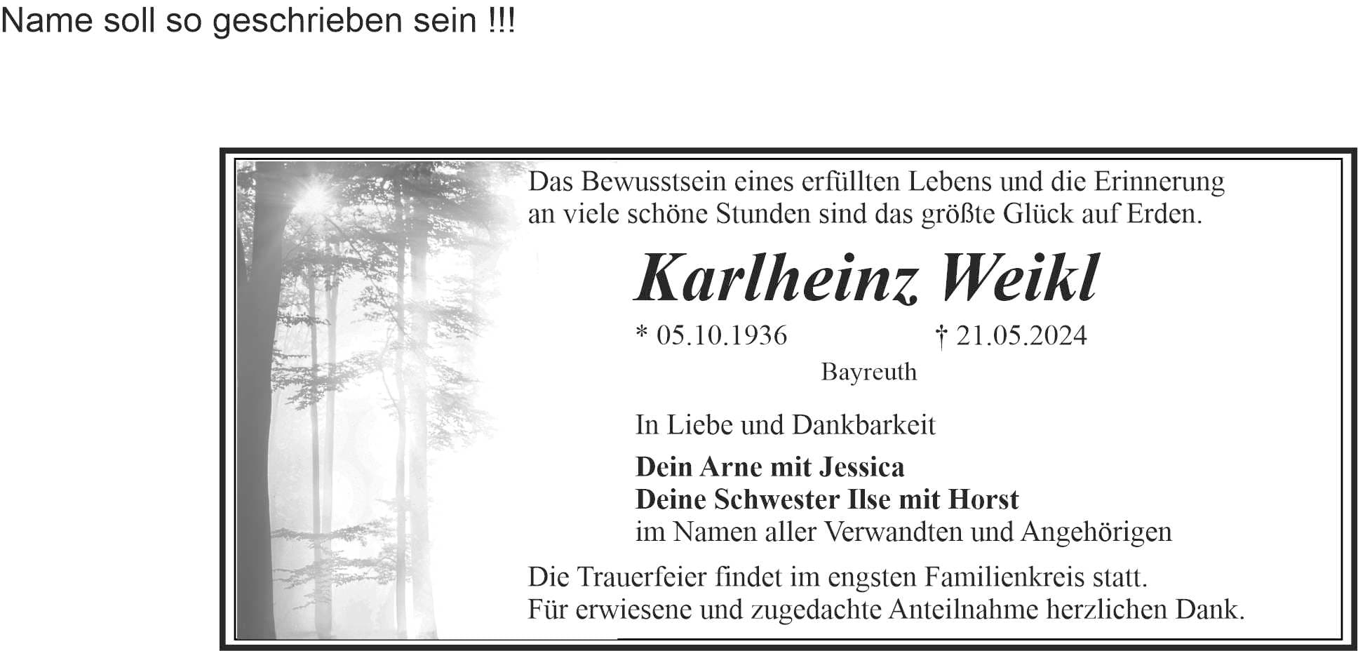 Herr Karlheinz Weikl