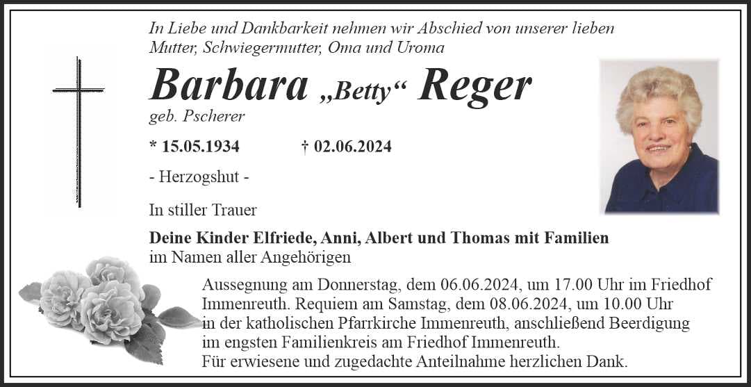 Frau Barbara Reger
