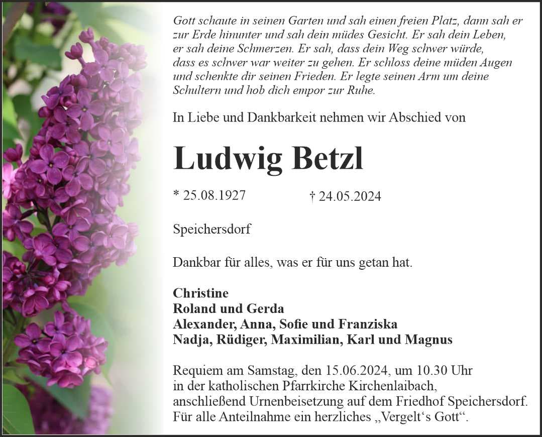 Herr Ludwig Betzl