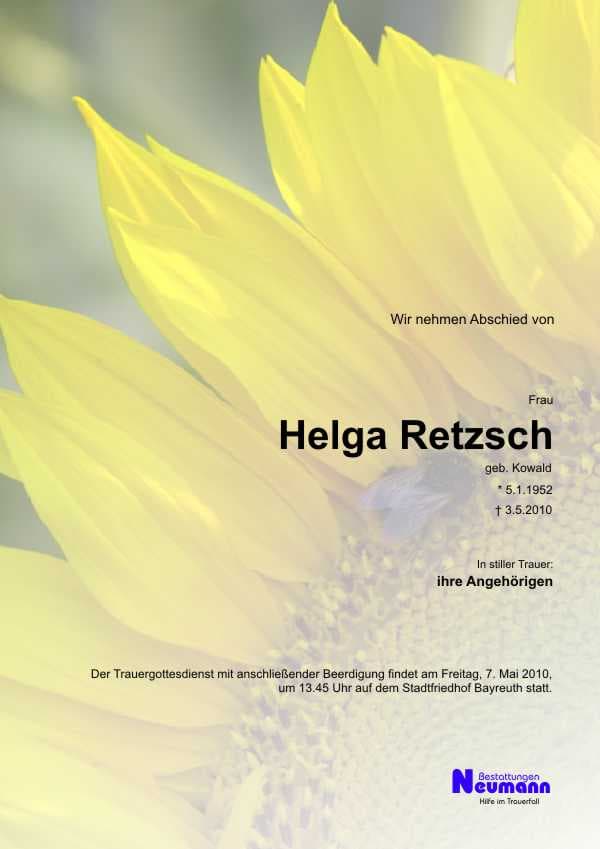 Frau Helga Retzsch