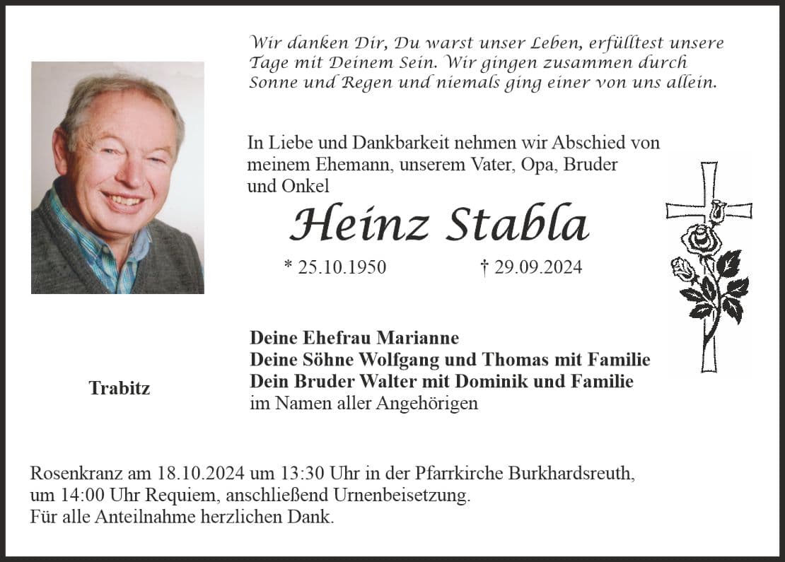 Herr Heinz Stabla