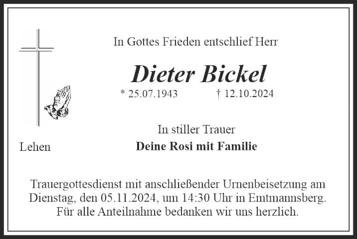 Herr Dieter Bickel