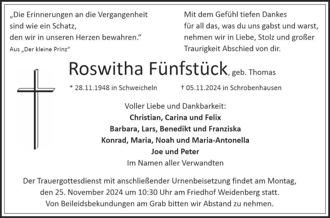 Frau Roswitha Fünfstück