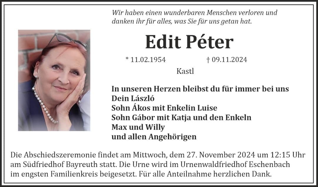 Frau Edit Peter