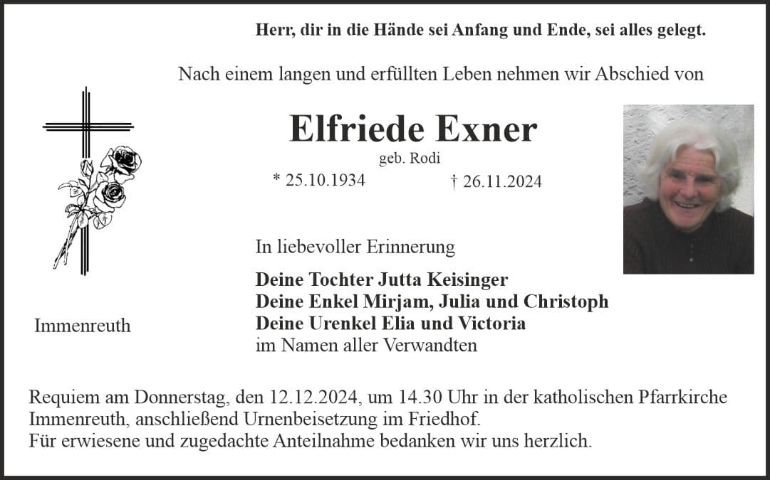 Frau Elfriede Exner