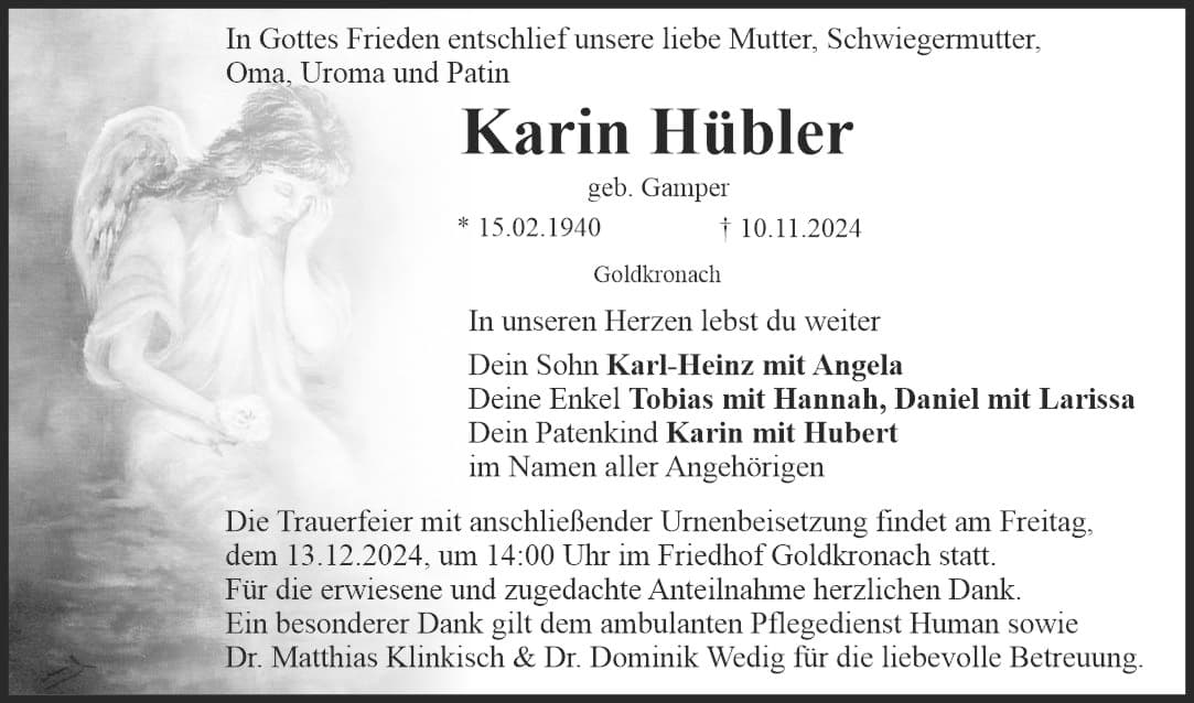 Frau Karin Hübler