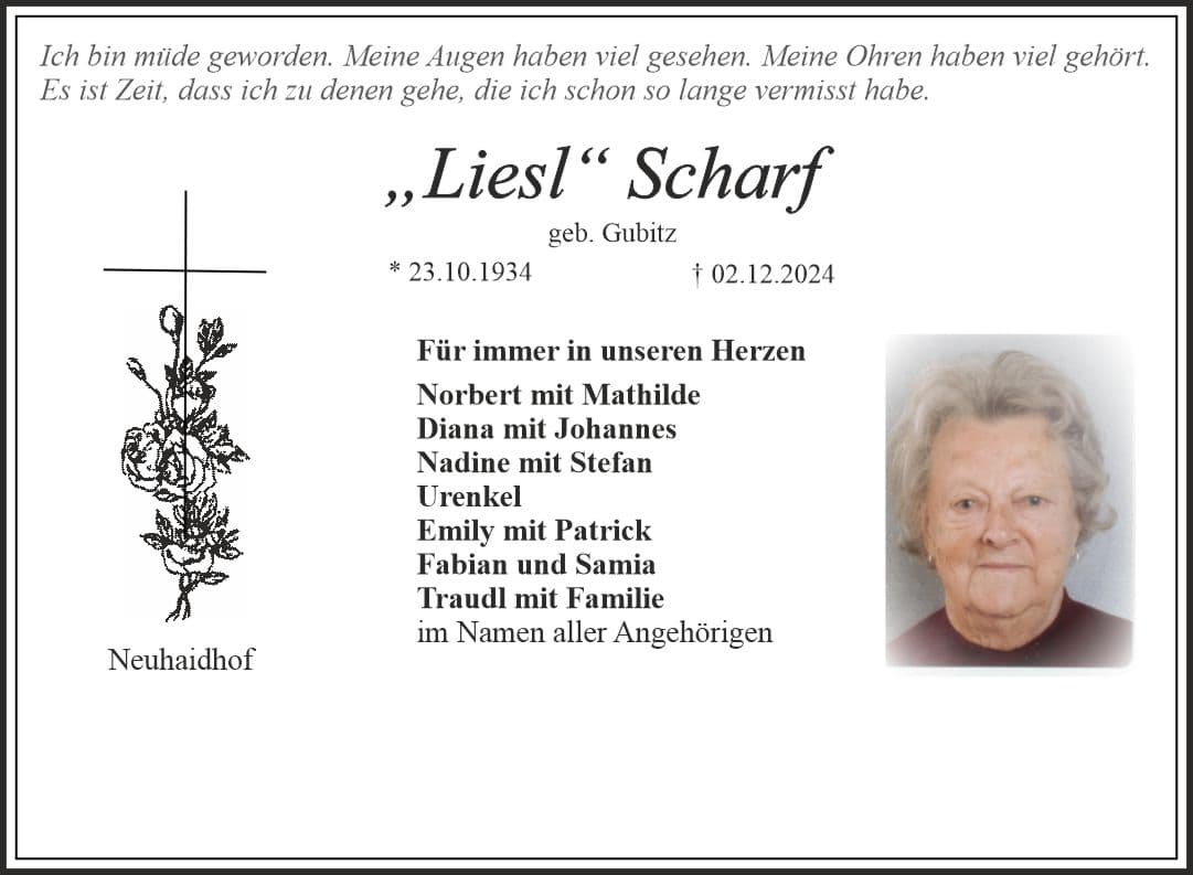 Frau Elisabeth Scharf