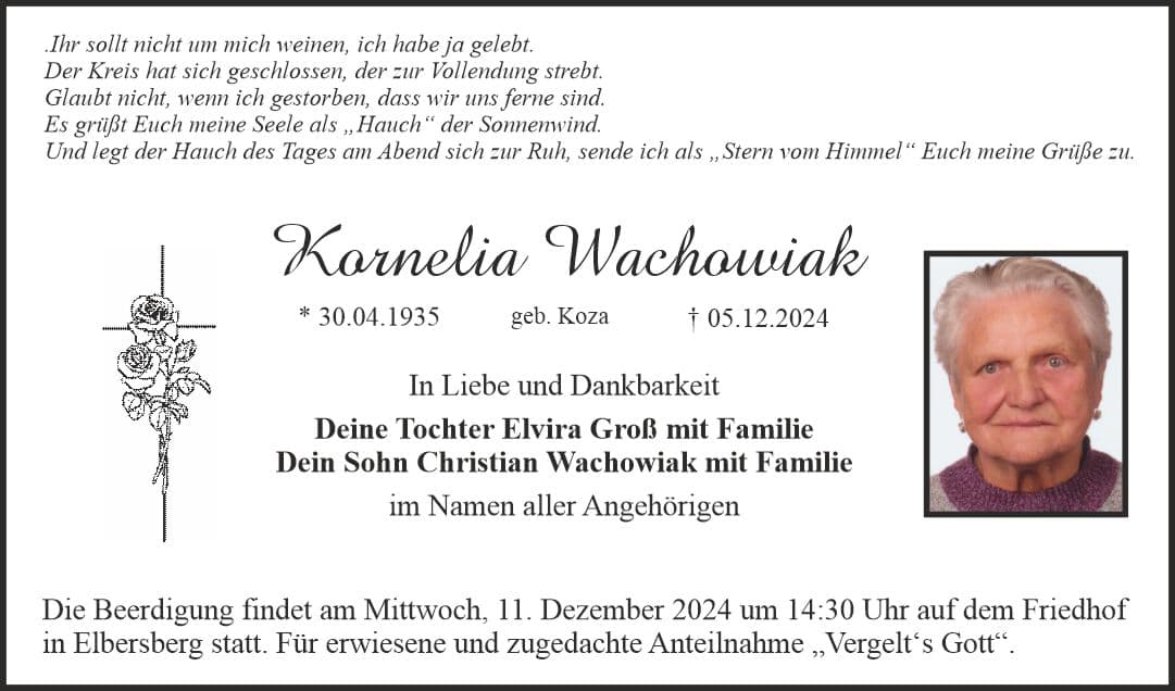 Frau Kornelia Wachowiak