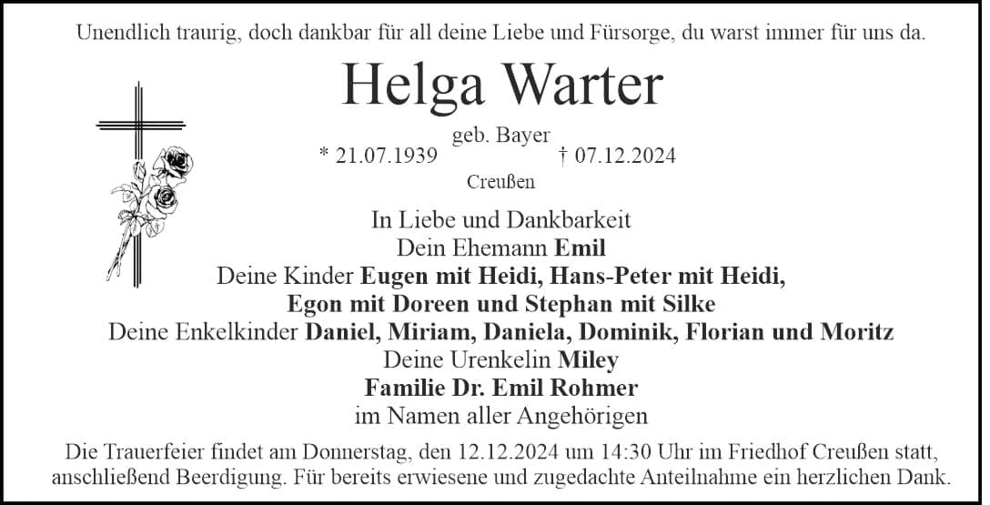 Frau Helga Warter