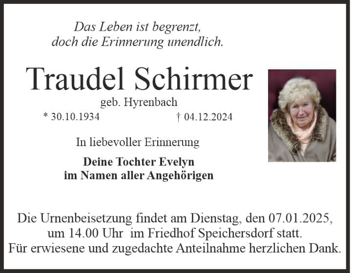 Frau Gertraud Schirmer