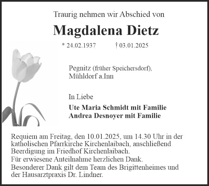 Frau Magdalena Dietz